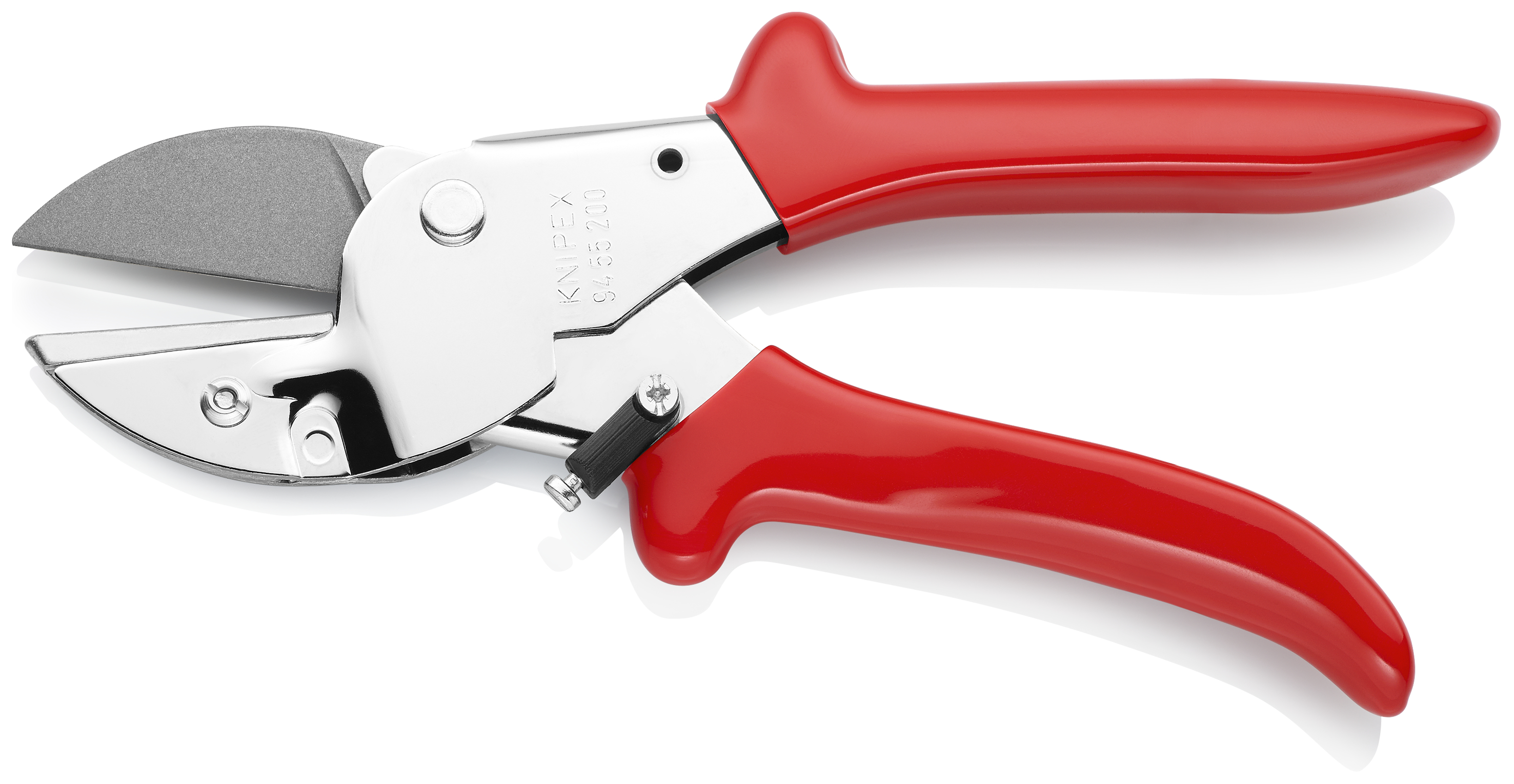 KNIPEX KNIPEX 94 55 200 Amboss-Schere 200 mm verchromt mit Kunststoff-Hüllen