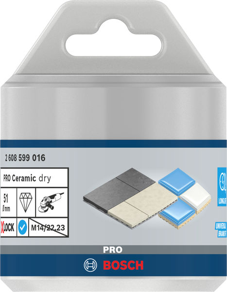 BOSCH PRO Ceramic dry Trockenbohrkrone, 51 x 35 mm, X-Lock
