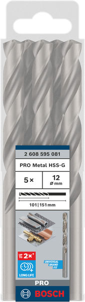 BOSCH Metallbohrer HSS-G, DIN 338