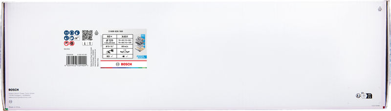 BOSCH X451 Fächerschleifscheiben Set, 125 x 22,23 mm, K40/K60/K80/K120, Z29, 60-tlg BOSCH X451 Fächerschleifscheiben Set, 125 x 22,23 mm, K40/K60/K80/K120, Z29, 60-tlg