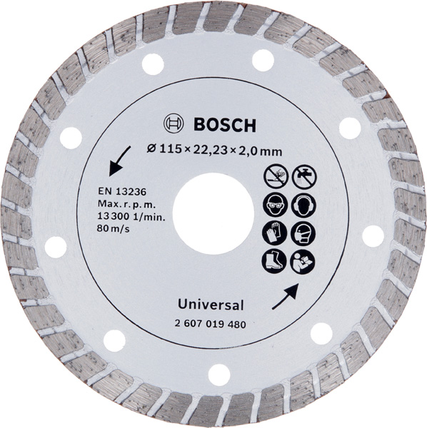 BOSCH Diamanttrennscheibe Turbo, Durchmesser: 115 mm BOSCH Diamanttrennscheibe Turbo, Durchmesser: 115 mm