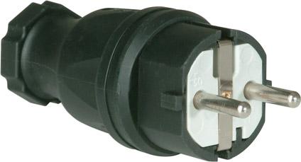 Schutzkontakt-Stecker, gummi 16A