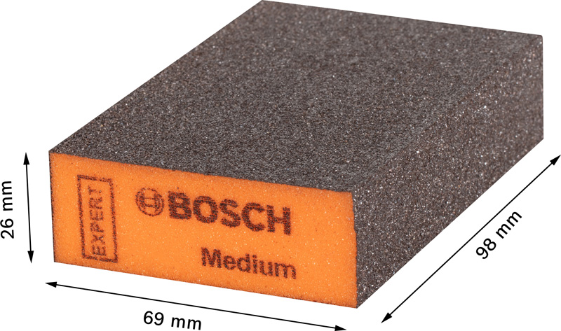 BOSCH EXPERT S471 Standard Schleifblock, 26 x 69 x 97 mm, mittel