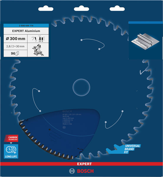 BOSCH EXPERT Aluminium Kreissägeblatt, 300x2,8/2x30 mm, Z96