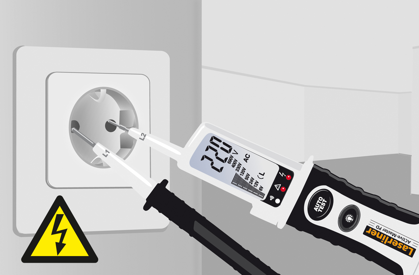 LASERLINER Spannungsprüfer ActiveMaster Digital