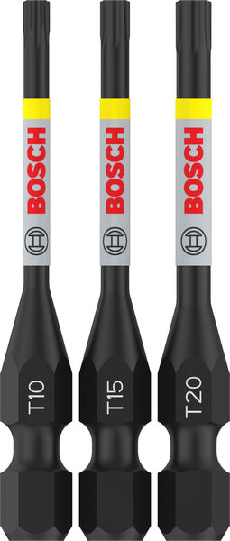 BOSCH PRO Torx Impact Bit Set, T10, T15, T20, 55 mm, 3-tlg.