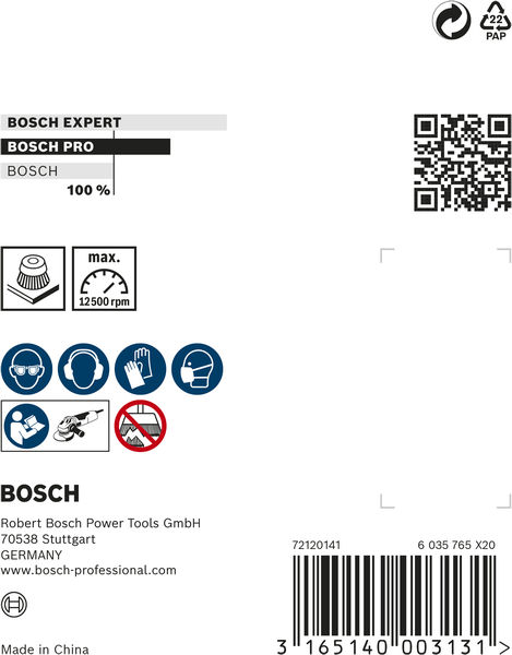 BOSCH PRO Metal clean Topfbürste, 70 x 0,30 mm, Gewinde, vermessingt BOSCH PRO Metal clean Topfbürste, 70 x 0,30 mm, Gewinde, vermessingt