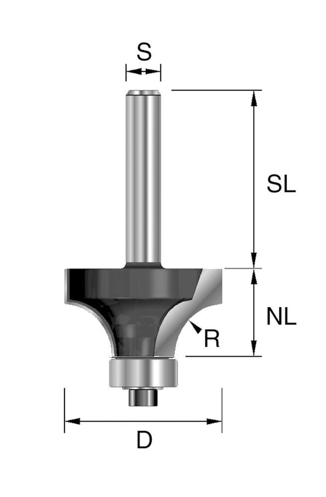 Brück HW-Viertelstabfräser D22, GL49 Brück HW-Viertelstabfräser D22, GL49