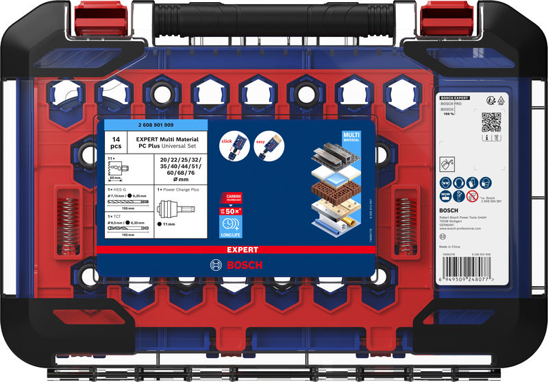BOSCH EXPERT Multi Material Power Change Plus-Lochsägen-Set, 14-tlg. BOSCH EXPERT Multi Material Power Change Plus-Lochsägen-Set, 14-tlg.