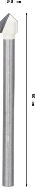 BOSCH CYL-9 Soft Ceramic Bohrer, 8 x 80 mm