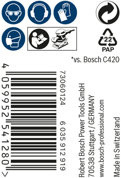 BOSCH EXPERT M480 Schleifnetzrolle, 115x5000mm, K220