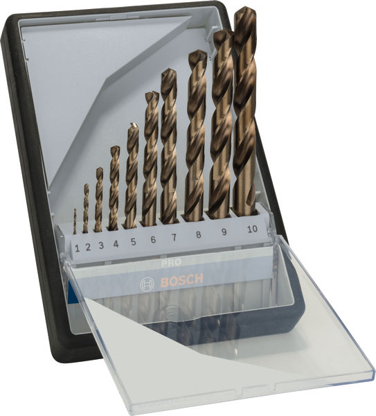 BOSCH PRO Stainless Steel HSS-Co Spiralbohrer-Set, 10-tlg.