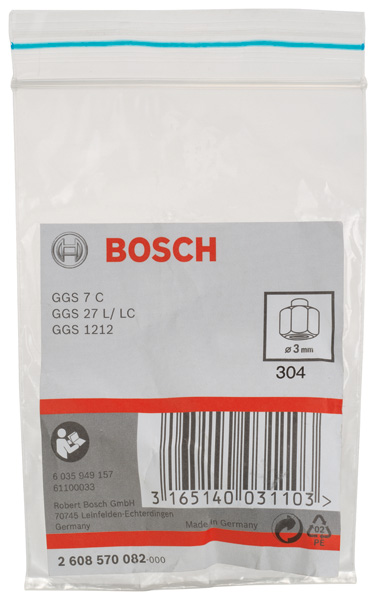 BOSCH Spannzange mit Spannmutter, 3 mm, für Bosch-Geradschleifer BOSCH Spannzange mit Spannmutter, 3 mm, für Bosch-Geradschleifer