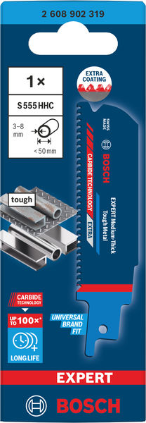 BOSCH EXPERT Medium-Thick Tough Metal S555HHC Säbelsägeblatt