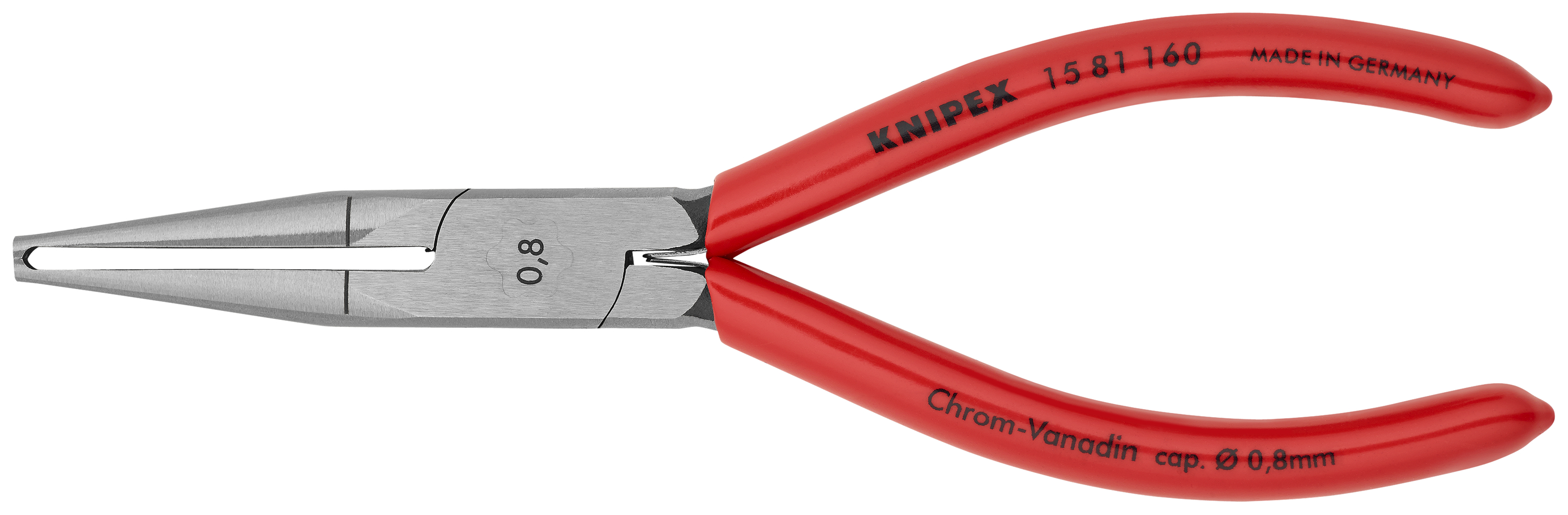 KNIPEX KNIPEX 15 81 160 Abisolierzange 160 mm mit Kunststoff überzogen poliert KNIPEX KNIPEX 15 81 160 Abisolierzange 160 mm mit Kunststoff überzogen poliert