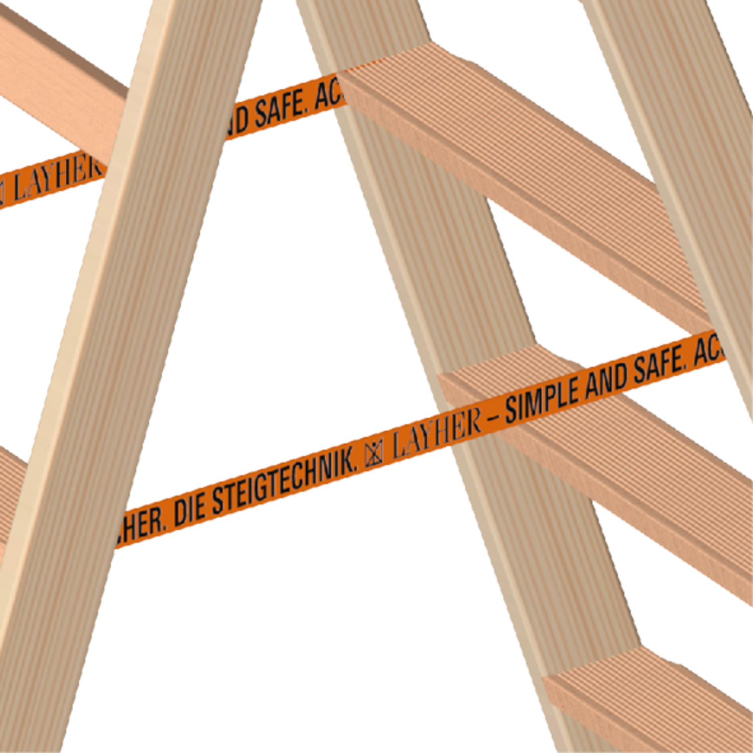 LAYHER Holzstehleiter mit Stufen 1020