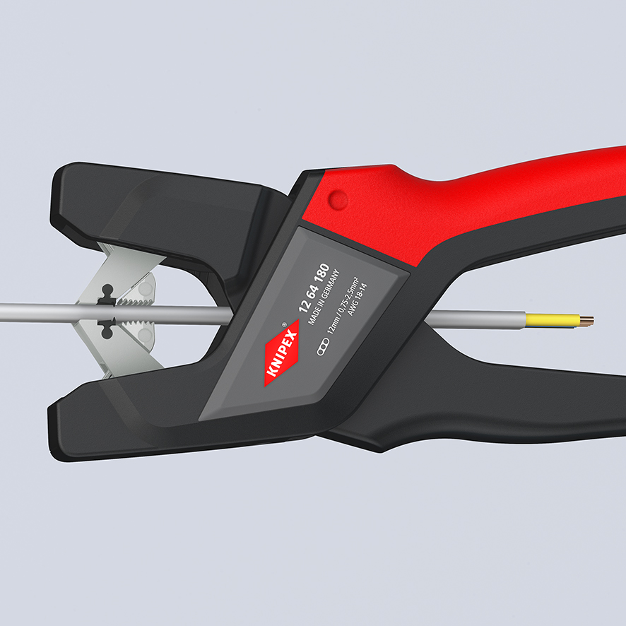 KNIPEX KNIPEX 12 64 180 Automatische Flachkabel-Abisolierzange 180 mm