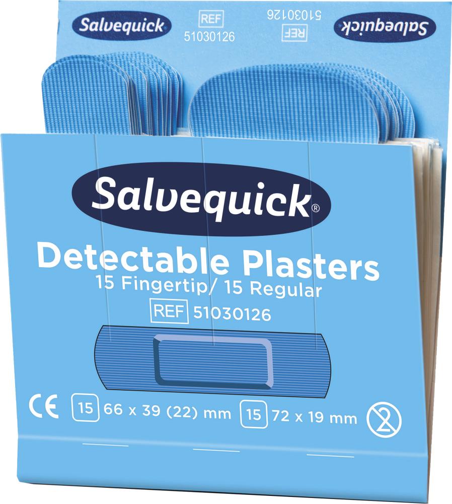 CEDERROTH Salvequick Nachfüllp. Strip-Fingerkuppe, detektierbar 35 Stück