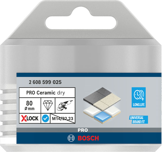 BOSCH PRO Ceramic dry Trockenbohrkrone, 80 x 35 mm, X-Lock