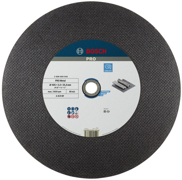 BOSCH PRO Metal Gebundene Trennscheibe, 400 x 3,2 x 25,4 mm BOSCH PRO Metal Gebundene Trennscheibe, 400 x 3,2 x 25,4 mm