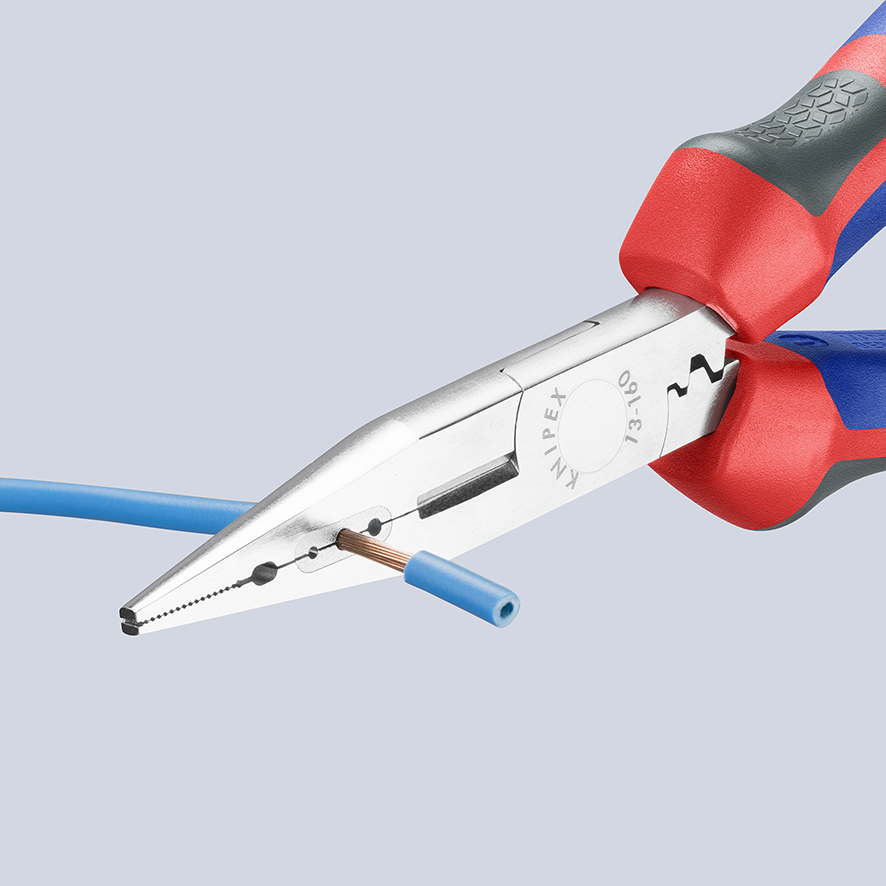 KNIPEX KNIPEX 13 05 160 Verdrahtungszange 160 mm verchromt gummierter Griff KNIPEX KNIPEX 13 05 160 Verdrahtungszange 160 mm verchromt gummierter Griff