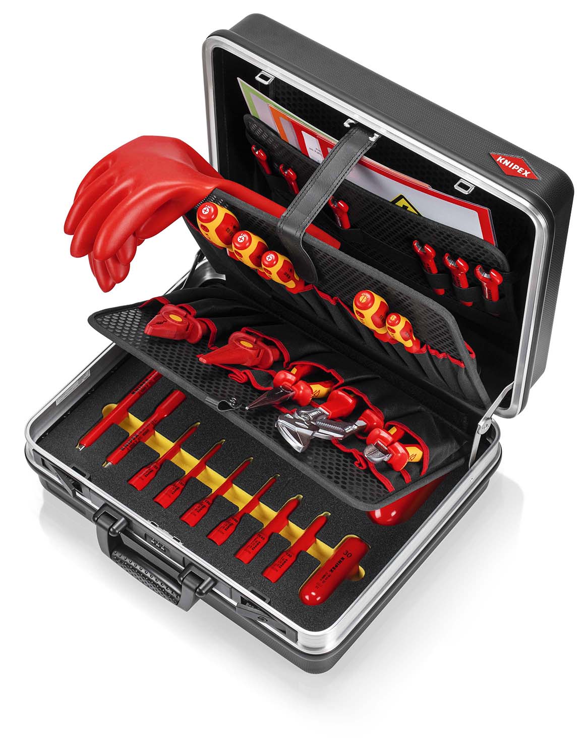 KNIPEX KNIPEX 00 21 05 EV Werkzeugkoffer "Basic" E-Mobilität 34-teilig 410 mm KNIPEX KNIPEX 00 21 05 EV Werkzeugkoffer "Basic" E-Mobilität 34-teilig 410 mm
