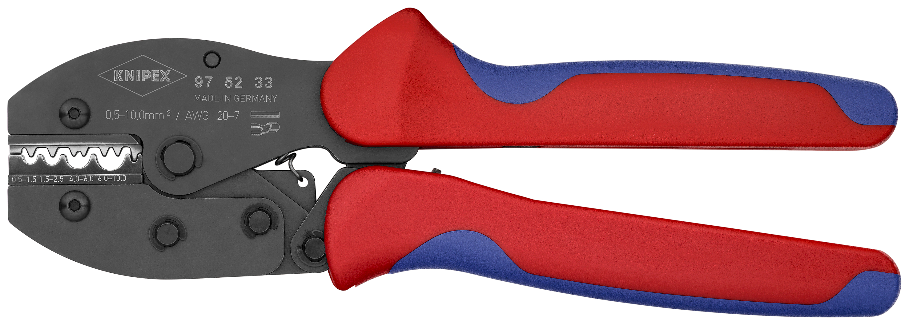 KNIPEX KNIPEX 97 52 33 SB PreciForce® Crimpzange 220 mm brüniert mit Mehrkomponenten-Hüllen KNIPEX KNIPEX 97 52 33 SB PreciForce® Crimpzange 220 mm brüniert mit Mehrkomponenten-Hüllen