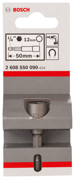 BOSCH Steckschlüssel, 50 x 12 mm, M 7, mit Magnet BOSCH Steckschlüssel, 50 x 12 mm, M 7, mit Magnet