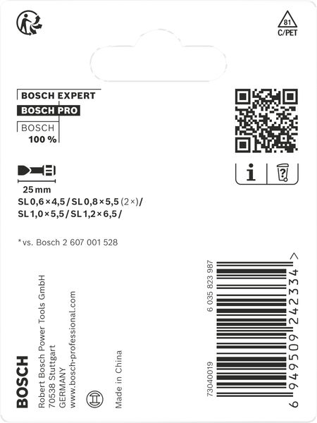 BOSCH PRO SL Impact Bit Set, 25 mm, 5-tlg BOSCH PRO SL Impact Bit Set, 25 mm, 5-tlg