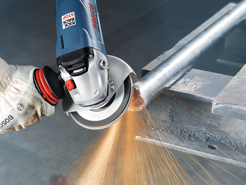 BOSCH Fächerschleifscheibe X551 Expert for Metal, gewinkelt, 125 mm, 80, Glasgewebe