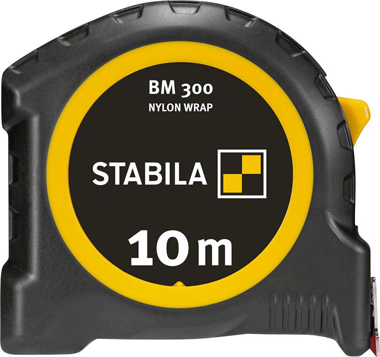 STABILA Taschenbandmaß BM 300, 10 m, metrische Skala