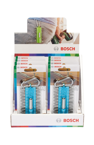 BOSCH 21-teiliges Schrauberbit-Set mit Snap-hook (hellblau) – Ausstellerversion BOSCH 21-teiliges Schrauberbit-Set mit Snap-hook (hellblau) – Ausstellerversion