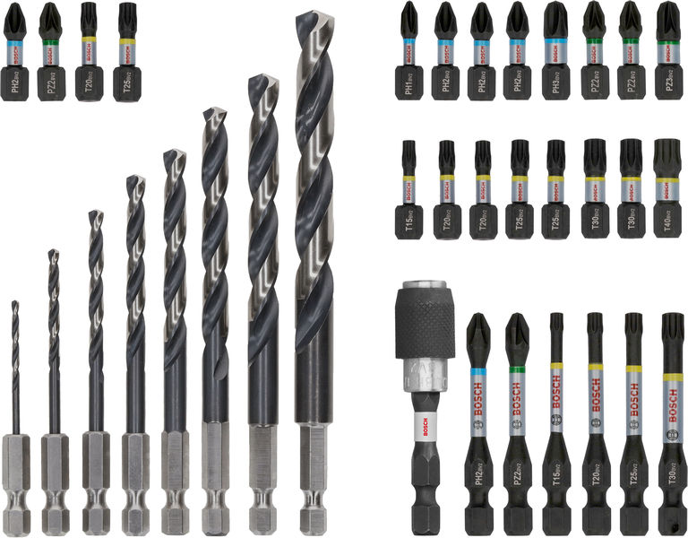 BOSCH PRO Impact Schrauberbits und Metallbohrer Set, 35-tlg.