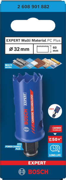 BOSCH EXPERT Multi Material Power Change Plus-Lochsäge, 32 x 60 mm BOSCH EXPERT Multi Material Power Change Plus-Lochsäge, 32 x 60 mm