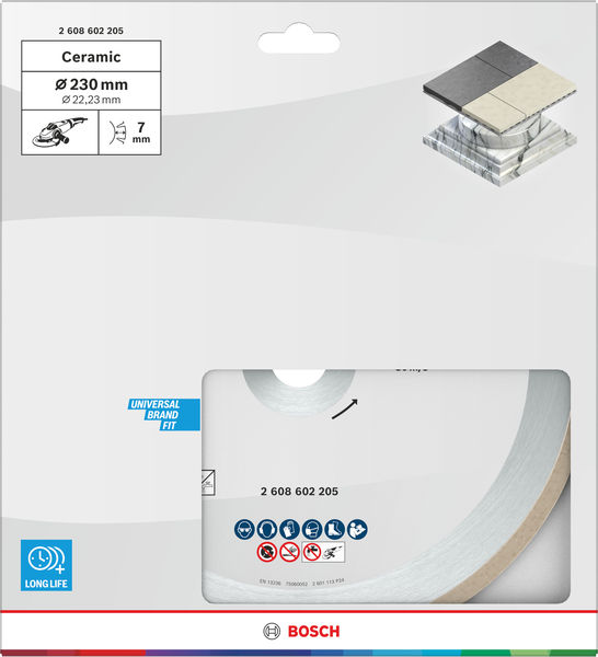 BOSCH Ceramic Trennscheibe, 230 x 7 mm, Bohrung 22,23 mm BOSCH Ceramic Trennscheibe, 230 x 7 mm, Bohrung 22,23 mm