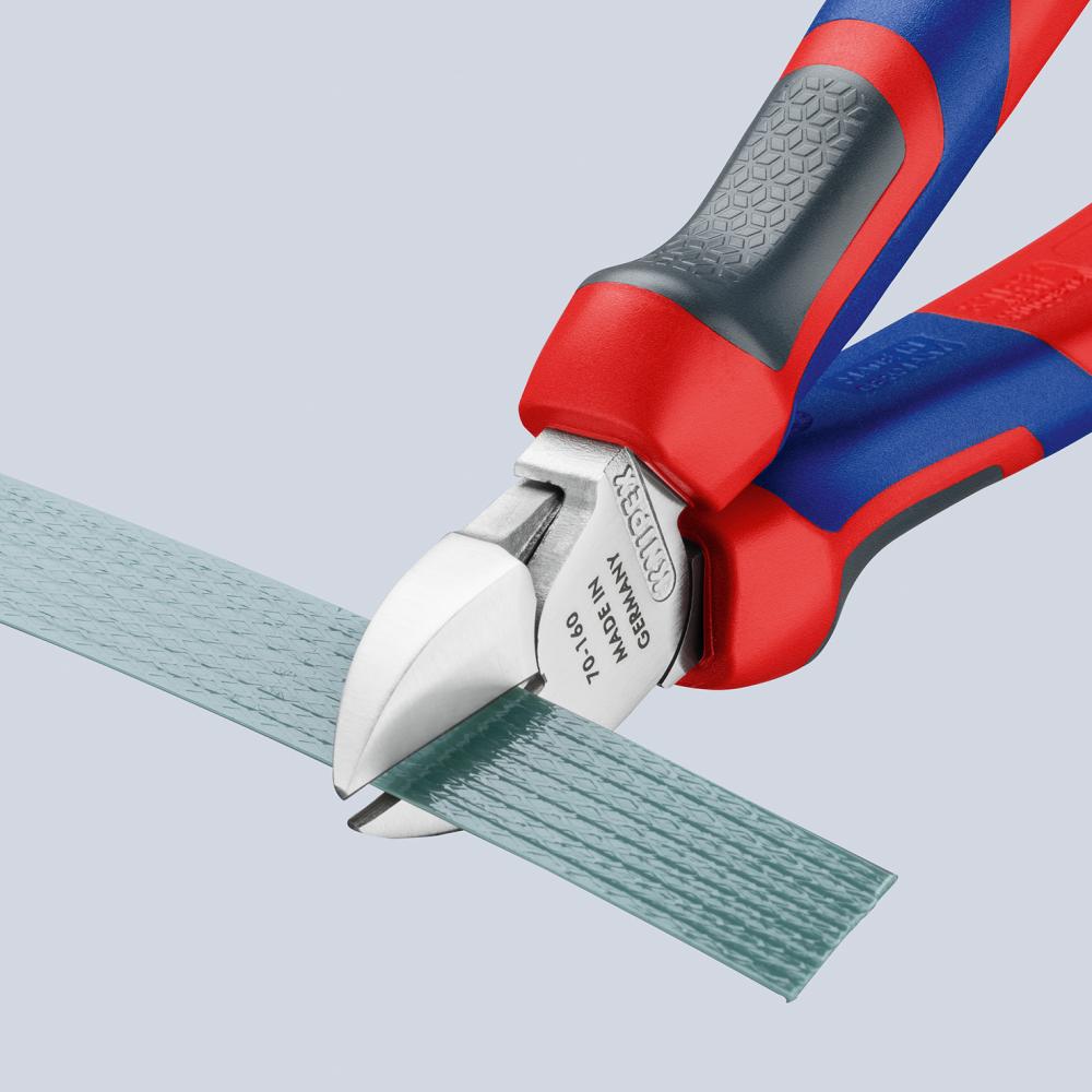 KNIPEX Seitenschneider verchromt mit Mehrfachkomponenten-Griffen 180 mm KNIPEX Seitenschneider verchromt mit Mehrfachkomponenten-Griffen 180 mm