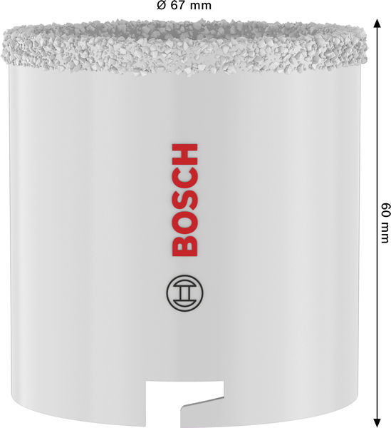 BOSCH Brick and Soft Tile Lochsäge mit Aufsteckhalter, 67 x 60 mm