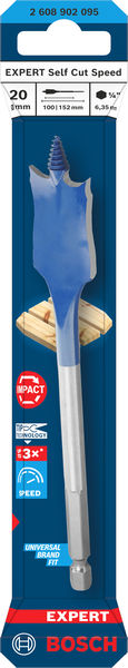 BOSCH EXPERT Self Cut Speed Flachfräsbohrer, 20 x 152 mm BOSCH EXPERT Self Cut Speed Flachfräsbohrer, 20 x 152 mm