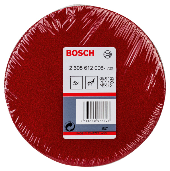 BOSCH Polierfilz für Exzenterschleifer, weich, Klett, 128 mm, 5er-Pack BOSCH Polierfilz für Exzenterschleifer, weich, Klett, 128 mm, 5er-Pack